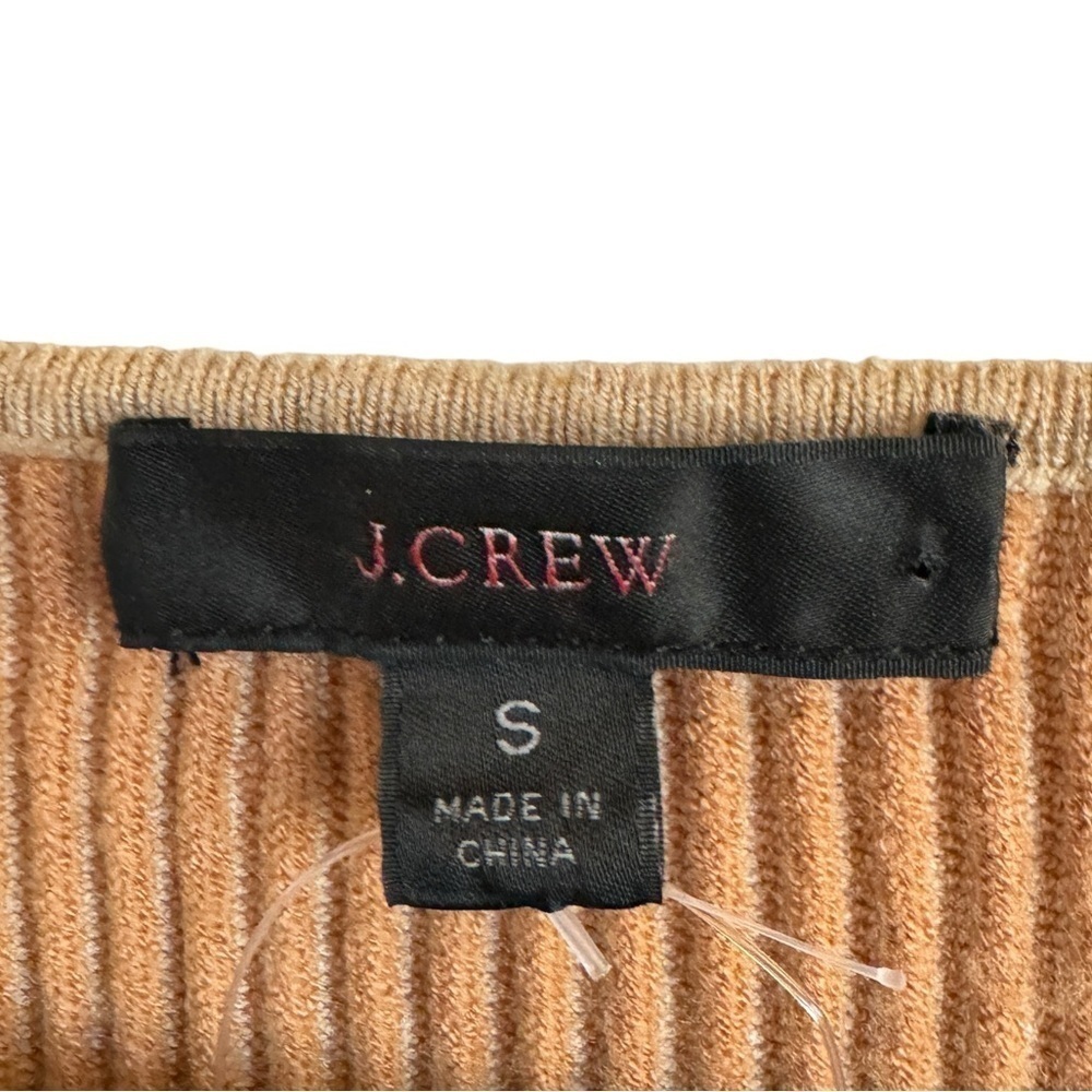 J.Crew Scoopneck Stretch Cardigan Top, Tan, Size S - Picture 5 of 8
